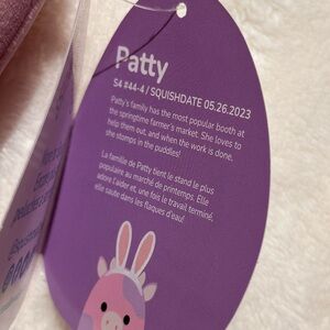 Purple Squishmallow Easter bunny